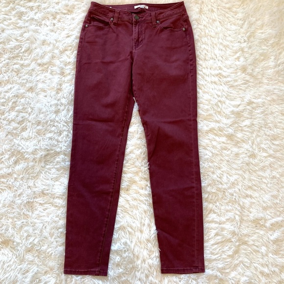 CAbi Denim - CAbi Style 126 Bordeaux Burgundy Skinny Stretch Jeans